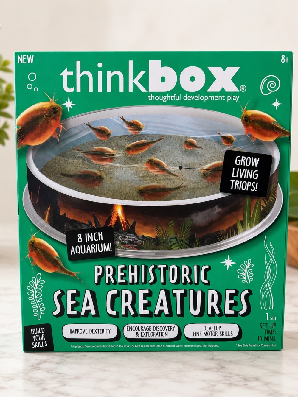ThinkBox Prehistoric Sea Creatures Kit Grow Live Triops Aquarium STEM Science